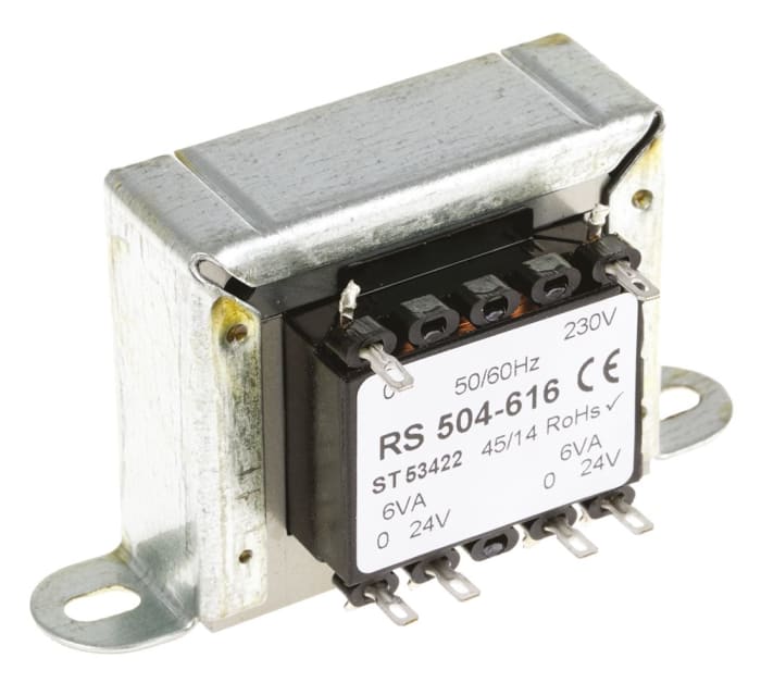 RS PRO 12VA 2 Output Chassis Mounting Transformer, 24V ac, IEC 61558-2-6