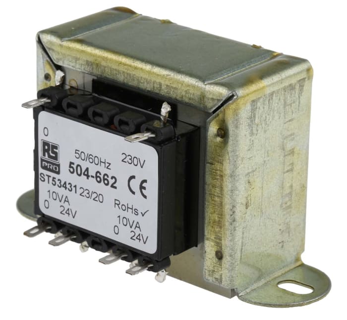 RS PRO 20VA 2 Output Chassis Mounting Transformer, 24V ac, IEC 61558-2-6