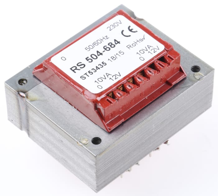 RS PRO 12V ac 2 Output Through Hole PCB Transformer, 20VA
