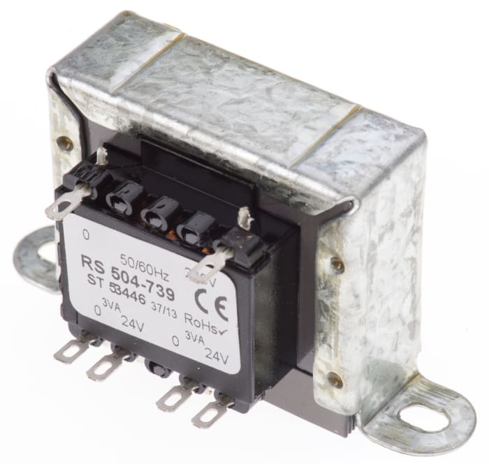 RS PRO 6VA 2 Output Chassis Mounting Transformer, 24V ac, IEC 61558-2-6