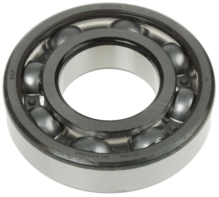 SKF 6312/C3 Single Row Deep Groove Ball Bearing- Open Type 60mm I.D, 130mm O.D