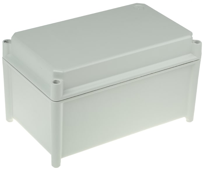 RS PRO Grey Fibreglass Enclosure, IP67, Grey Lid, 185 x 300 x 175mm