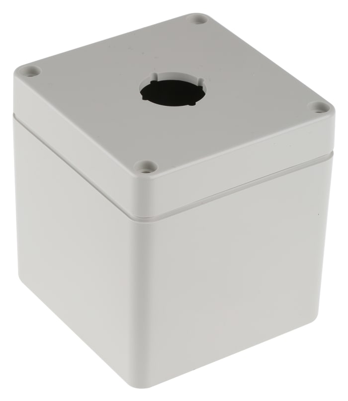 Bopla Light Grey Plastic Euromas Push Button Enclosure - 3 Hole 22mm Diameter