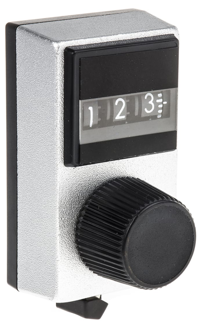 Vishay 17.7mm Black Potentiometer Knob for 6.35mm Shaft Splined, 15A31B10