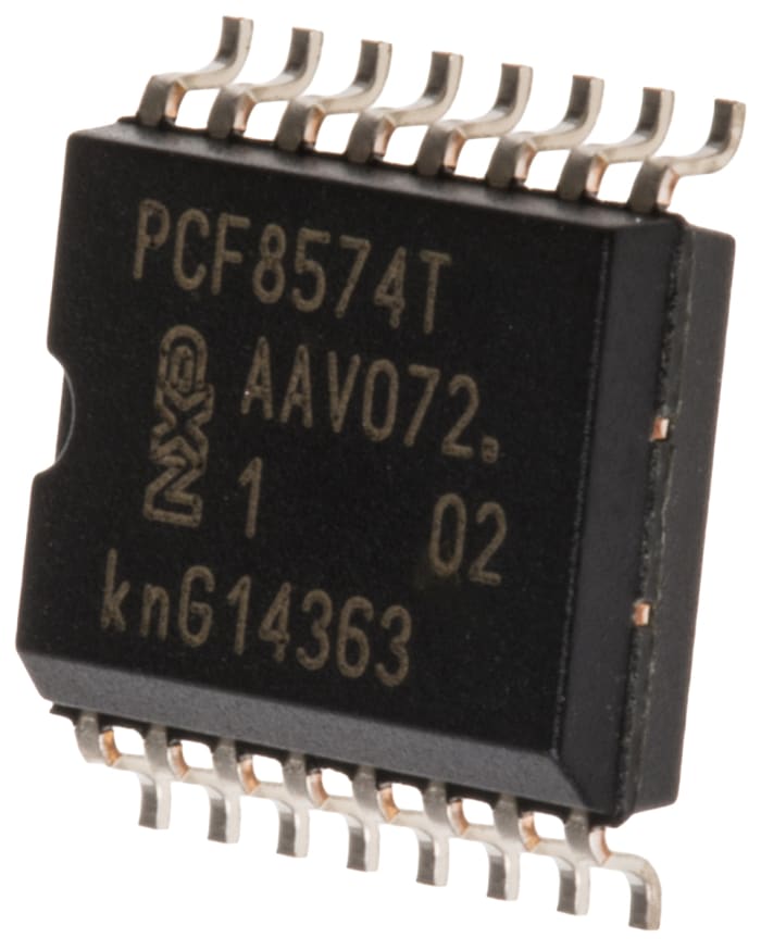 NXP 8-Channel I/O Expander I2C 16-Pin SOIC, PCF8574T/3,512