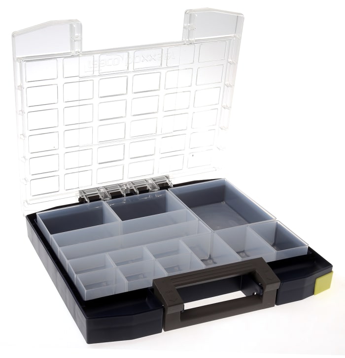 Boite compartimentée Raaco, 14 Compartiments, Plastique, 55mm x 354mm x 323mm