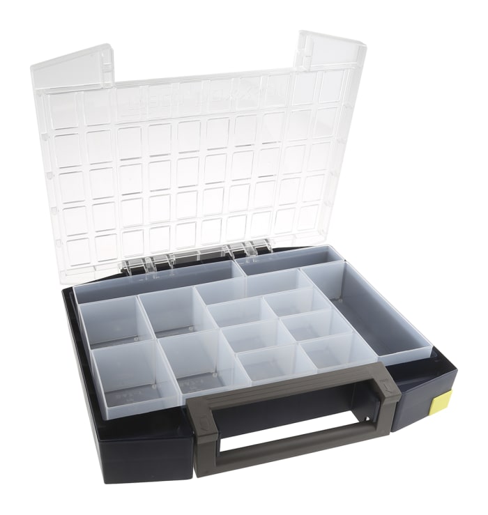 Raaco 14 Cell Blue PC, PP Compartment Box, 78mm x 421mm x 361mm
