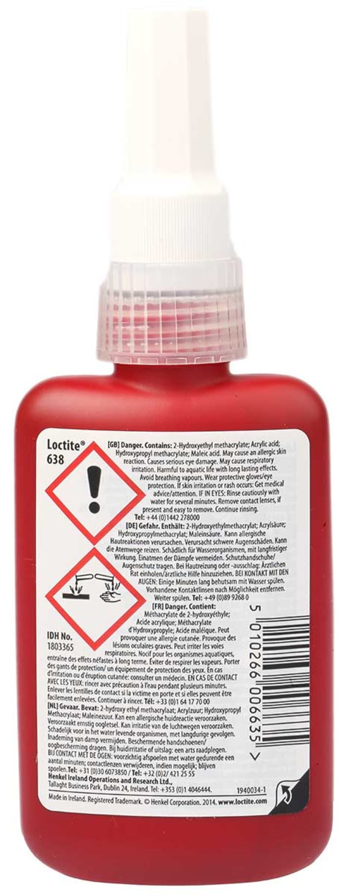 234795 Loctite Loctite Green High Strength, Retaining Compound