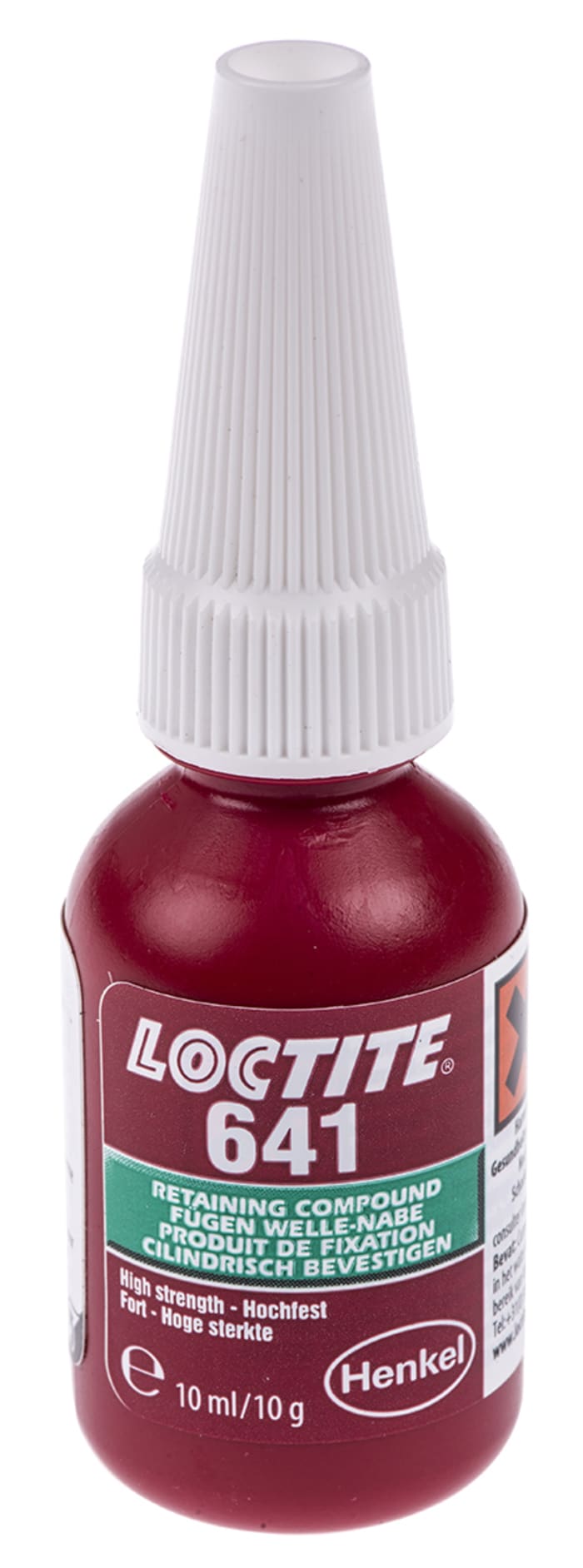 Loctite Yellow Loctite 641 Medium Strength, Retaining Compound Liquid Bottle 10 ml, -55 → +150 °C