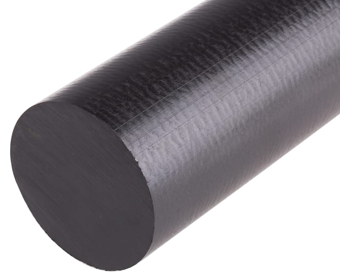RS PRO Black Polyetheretherketone PEEK Rod, 300mm x 60mm Diameter