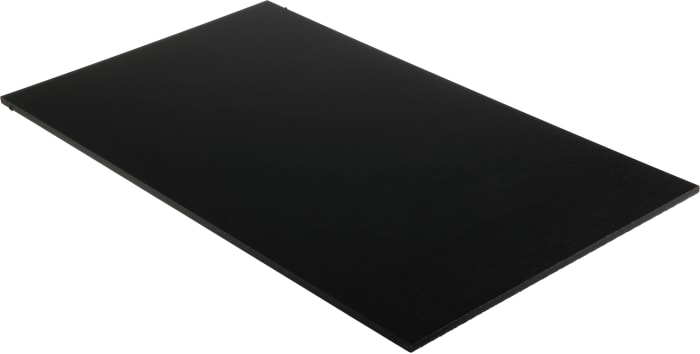 RS PRO Black Plastic Sheet, 500mm x 300mm x 6mm
