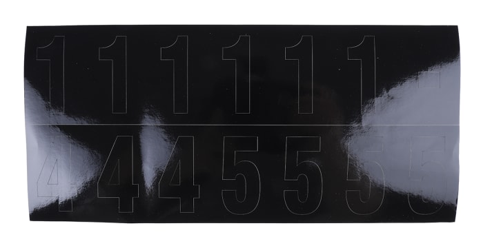 Étiquette numérique, RS PRO, Nombres, Symboles, 56 unités