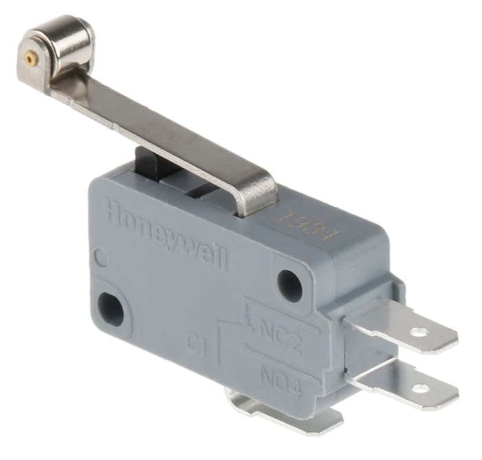Honeywell Roller Lever Micro Switch, Tab Terminal, 16 A @ 250 V ac, SP-CO