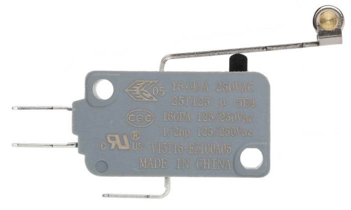 V15T16-EZ100A06 Honeywell | Honeywell Roller Lever Micro Switch, Tab ...