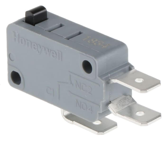 Honeywell Plunger Micro Switch, Tab Terminal, 16 A @ 250 V ac, SPDT