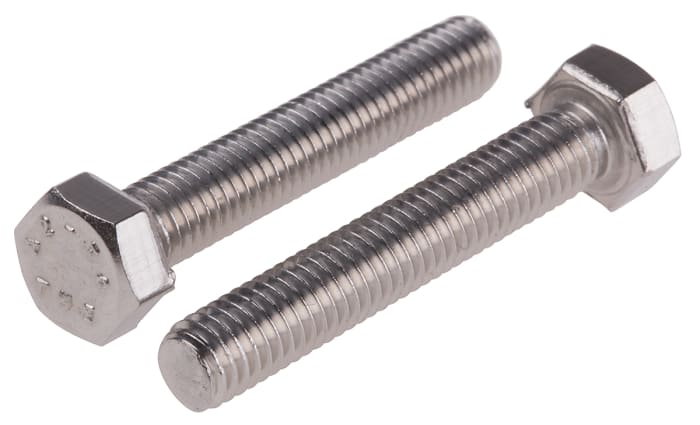 RS PRO Stainless Steel, Hex Bolt, M5 x 30mm