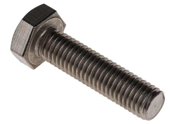 RS PRO Stainless Steel Hex, Hex Bolt, M10 x 40mm