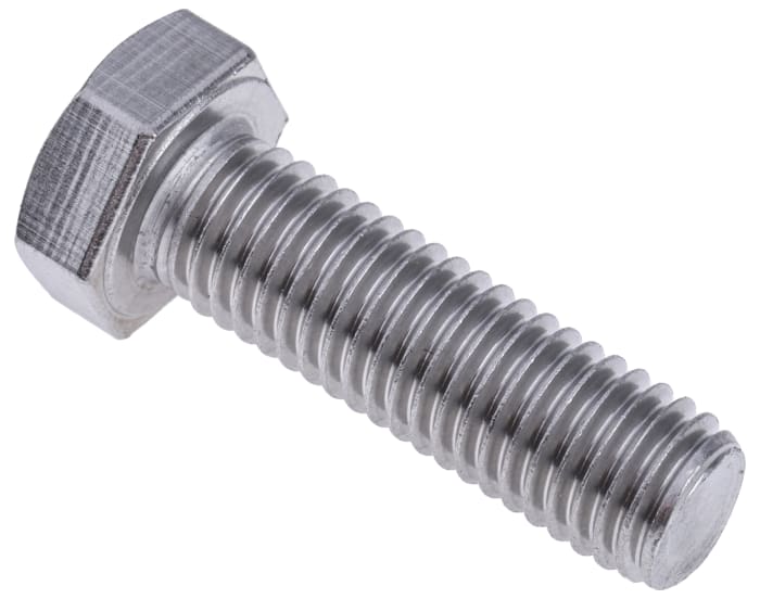 RS PRO Stainless Steel, Hex Bolt, M12 x 40mm