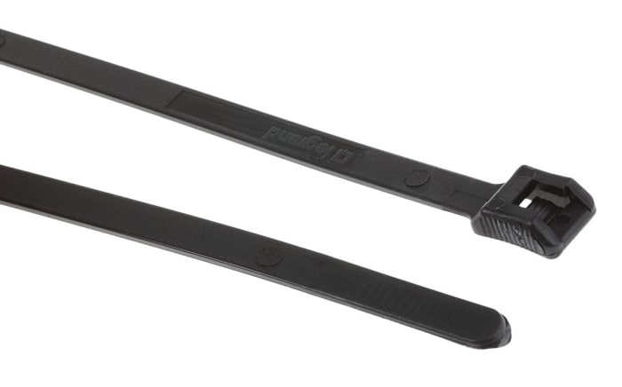 Legrand Cable Tie, 359mm x 7.6 mm, Black Nylon, Pk-100