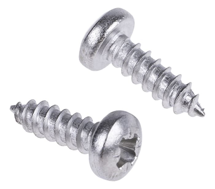 Tornillo autorroscante de cabeza alomada con huella Pozi RS PRO, rosca UTS 4, long. 9.5mm, de acero inox