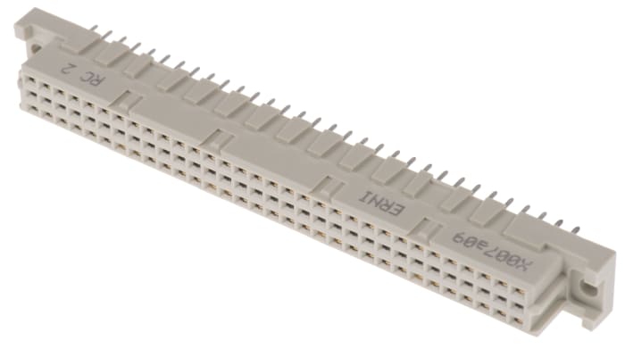 ERNI 64 Way 2.54mm Pitch, Type C Class C2, 2 Row, Straight DIN 41612 Connector, Socket