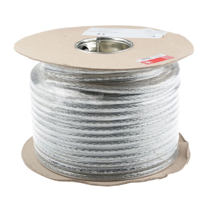 RS PRO SY Control Cable, 3 Cores, 2.5 mm², Screened, 50m, Transparent PVC Sheath, 13