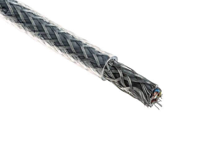 RS PRO Control Cable, 5 Cores, 1 mm², SY, Screened, 50m, Transparent PVC Sheath, 17