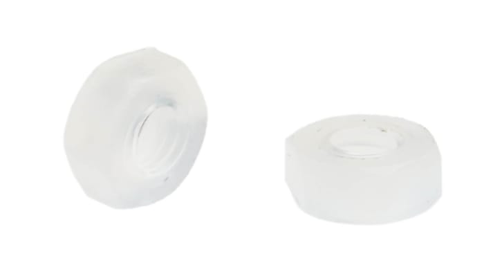 RS PRO, Plain Nylon Hex Nut, M3