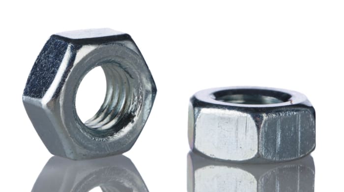 Zinc plated steel hexagon full nut,M5