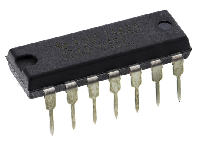 Texas Instruments CD40106BE, Hex Schmitt Trigger CMOS Inverter, 14-Pin PDIP