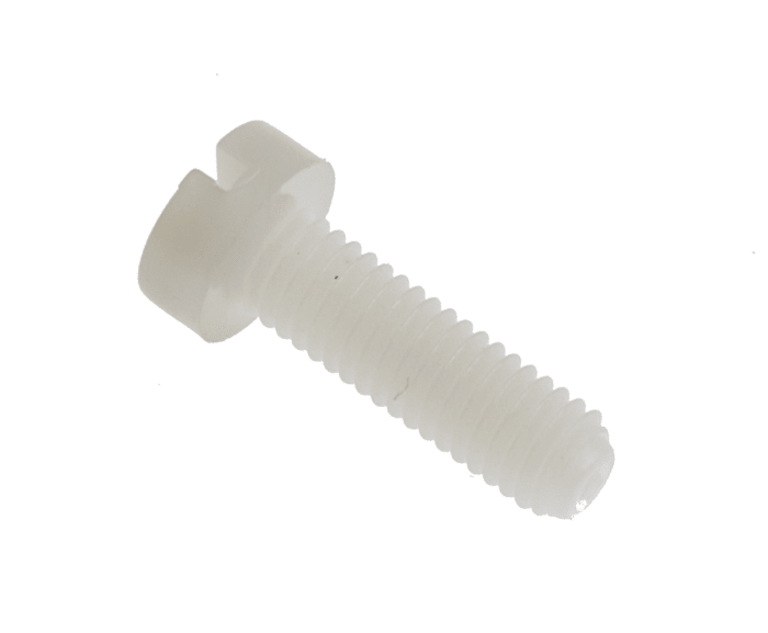Tornillo de cabeza cilíndrica con huella ranurada RS PRO M5 x 16mm, paso de rosca 0.8mm, de Nylon