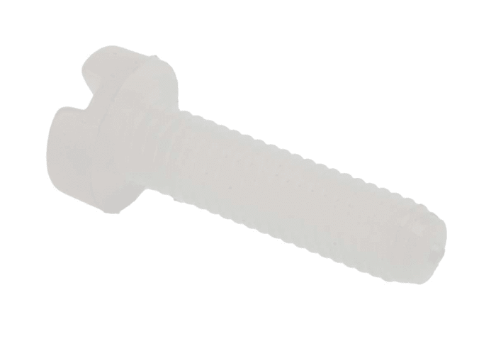 RS PRO Slot M3  Cheese Head Nylon Machine Screws x 12mm