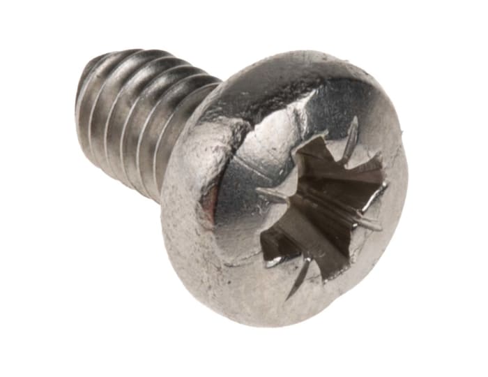  Vis à tête Cylindrique Pozi, Acier inoxydable, M4, 6.0mm