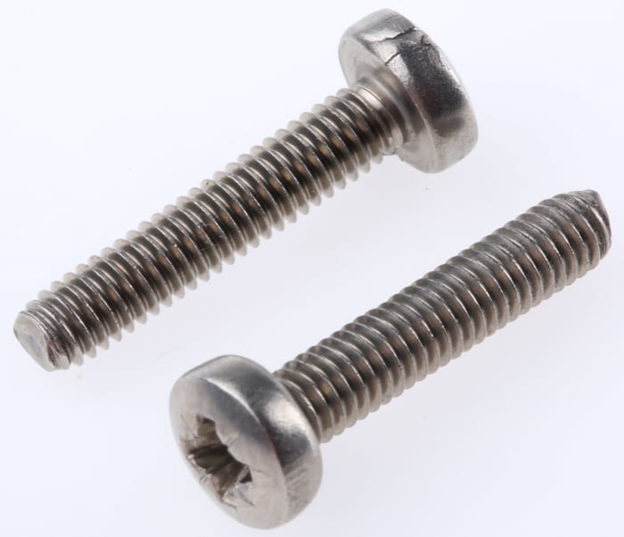 Tornillo de cabeza alomada con huella Pozi RS PRO M4 x 20.0mm, paso de rosca 0.70mm, de Acero Inoxidable