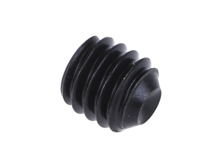 Black, Self-Colour Steel Hex Socket Set M4 x 4mm Grub Screw