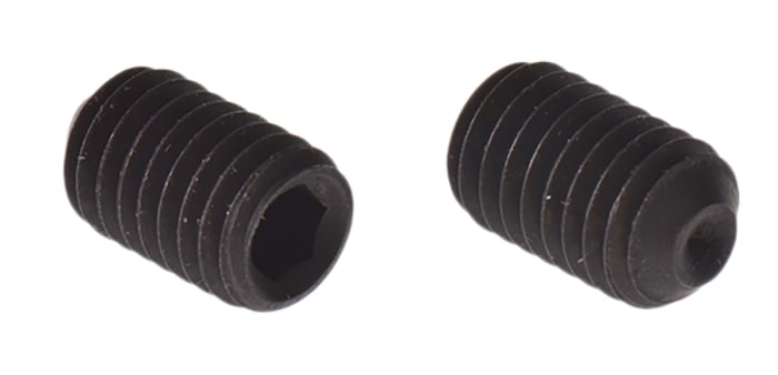 Black, Self-Colour Steel Hex Socket Set M5 x 8mm Grub Screw