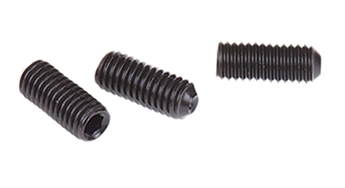 Black, Self-Colour Steel Hex Socket Set M5 x 12mm Grub Screw