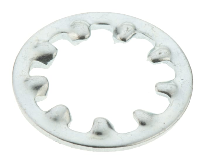 RS PRO DIN 6797 FORM J ,BZP STEEL,M10 İçten Tırtıllı Rondela, M10, Kalınlık: 0,9mm Çelik