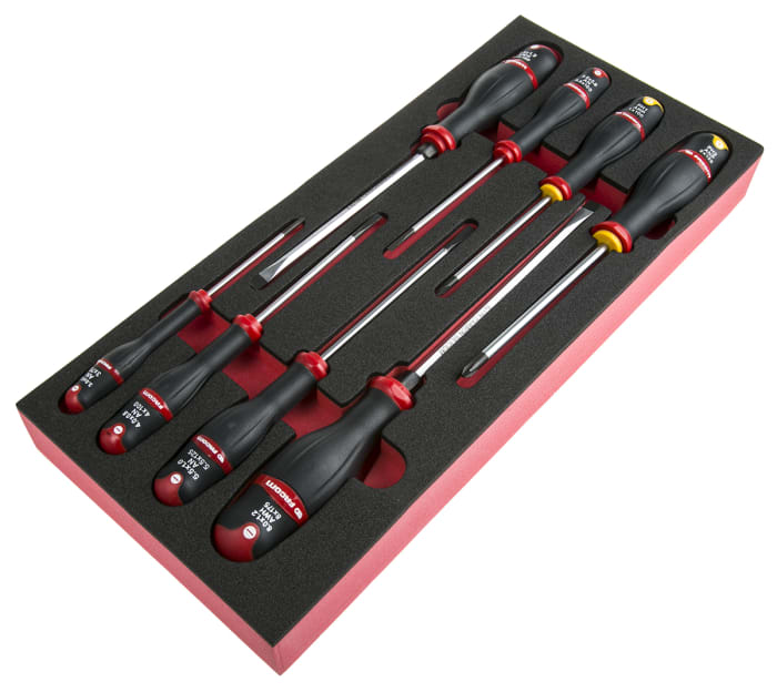Facom Phillips, Slotted Screwdriver Set, 8-Piece