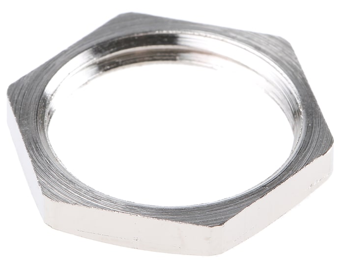 SIB Nickel Nickel Plated Brass Cable Gland Locknut, PG11 Thread