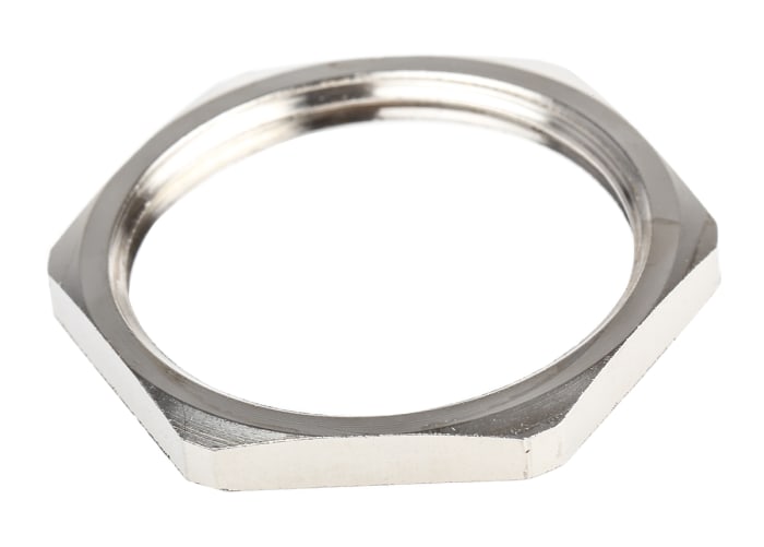 SIB Nickel Nickel Plated Brass Cable Gland Locknut, PG21 Thread