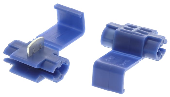 RS PRO Tap Splice Connector, Blue, Insulated 18 → 14 AWG