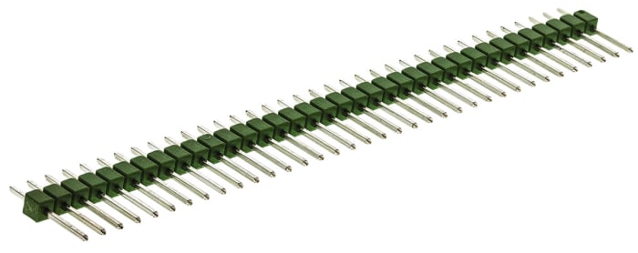 TE Connectivity AMPMODU MOD II Series Straight Through Hole Pin Header, 36 Contact(s), 2.54mm Pitch, 1 Row(s),