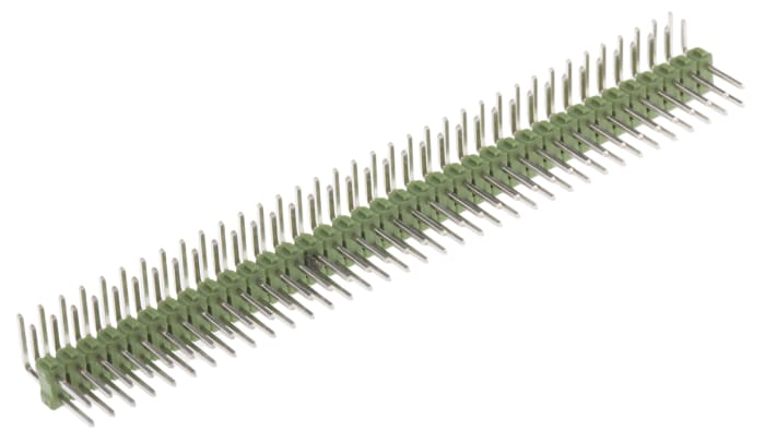 Embase à broches TE Connectivity, AMPMODU MOD II, 72 pôles , 2.54mm, 2 rangées , 3.0A, Angle droit