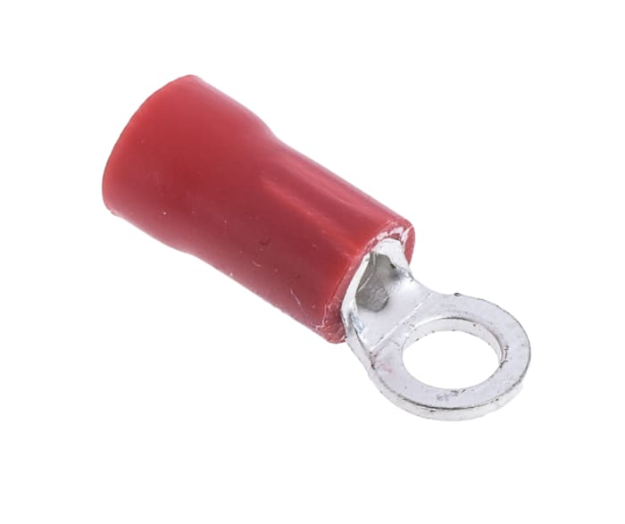 Očková koncovka, pokovení: Cín, M3, Červená, max. AWG: 16AWG, izolovaná, min. AWG: 22AWG, 0.5mm² -, 1.5mm², RS PRO