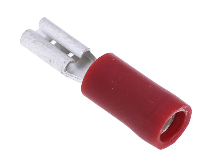 RS PRO Red Insulated Female Spade Connector, Receptacle, 2.8 x 0.8mm Tab Size, 0.5mm² to 1.5mm²