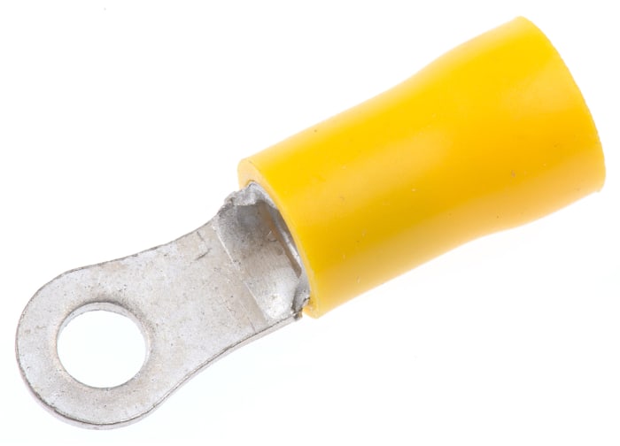 Krimpovací kroužková svorka, pokovení: Cín, M3.5, Žlutá, max. AWG: 10AWG, izolovaná, min. AWG: 12AWG, 2.5mm² -, 6mm²,