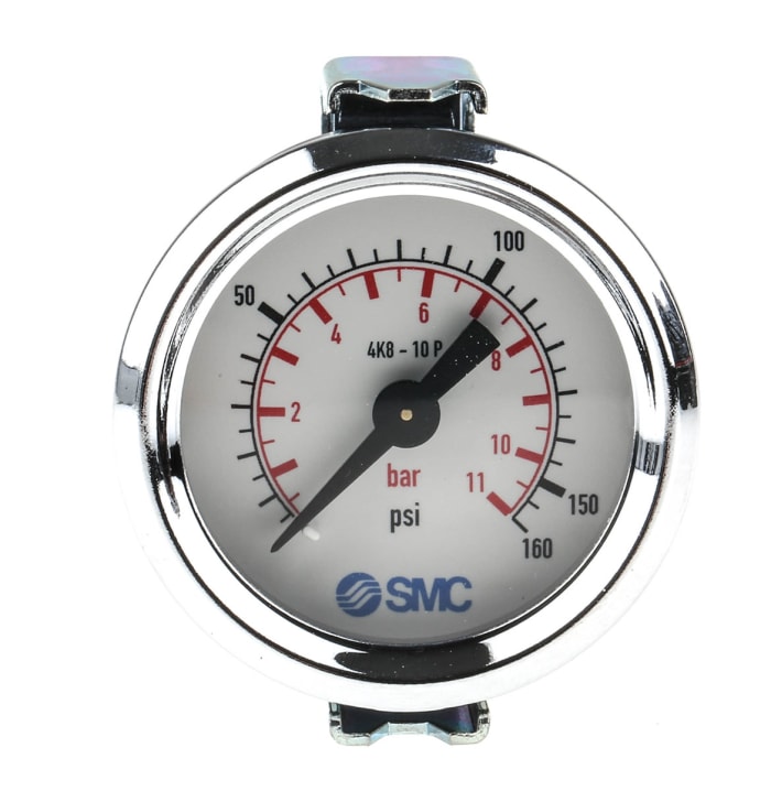 4K810P SMC SMC Back Entry Pressure Gauge 10bar, 4K810P 537460
