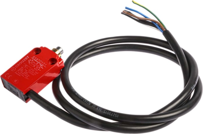 Crouzet Plunger Limit Switch, NO/NC, IP66, IP67, Metal Housing, 240V ac Max, 6A Max