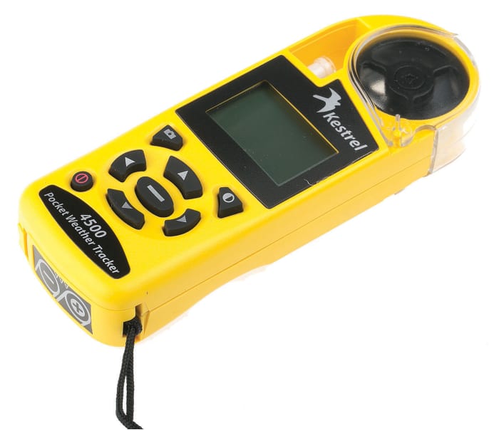 Kestrel Kestrel 4500 Rotary Vane Anemometer, 135mph Max, Measures Air Velocity, Altitude, Cross Wind/Head Wind/Tail